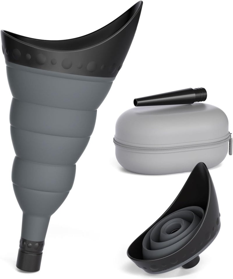 TRIPTIPS Pee Conch Foldable Female Urinal Device Portable Urinal for Women Pee Funnel for Women Travel, She Pee Cup for Women Stand to Pee Womens Urinal Funnel with Tube Case - Image 1